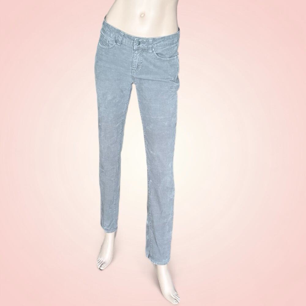 prAna Pants Women Size 4 Grey Trinity Corduroy Skinny Organic Cotton Blend - Picture 2 of 9